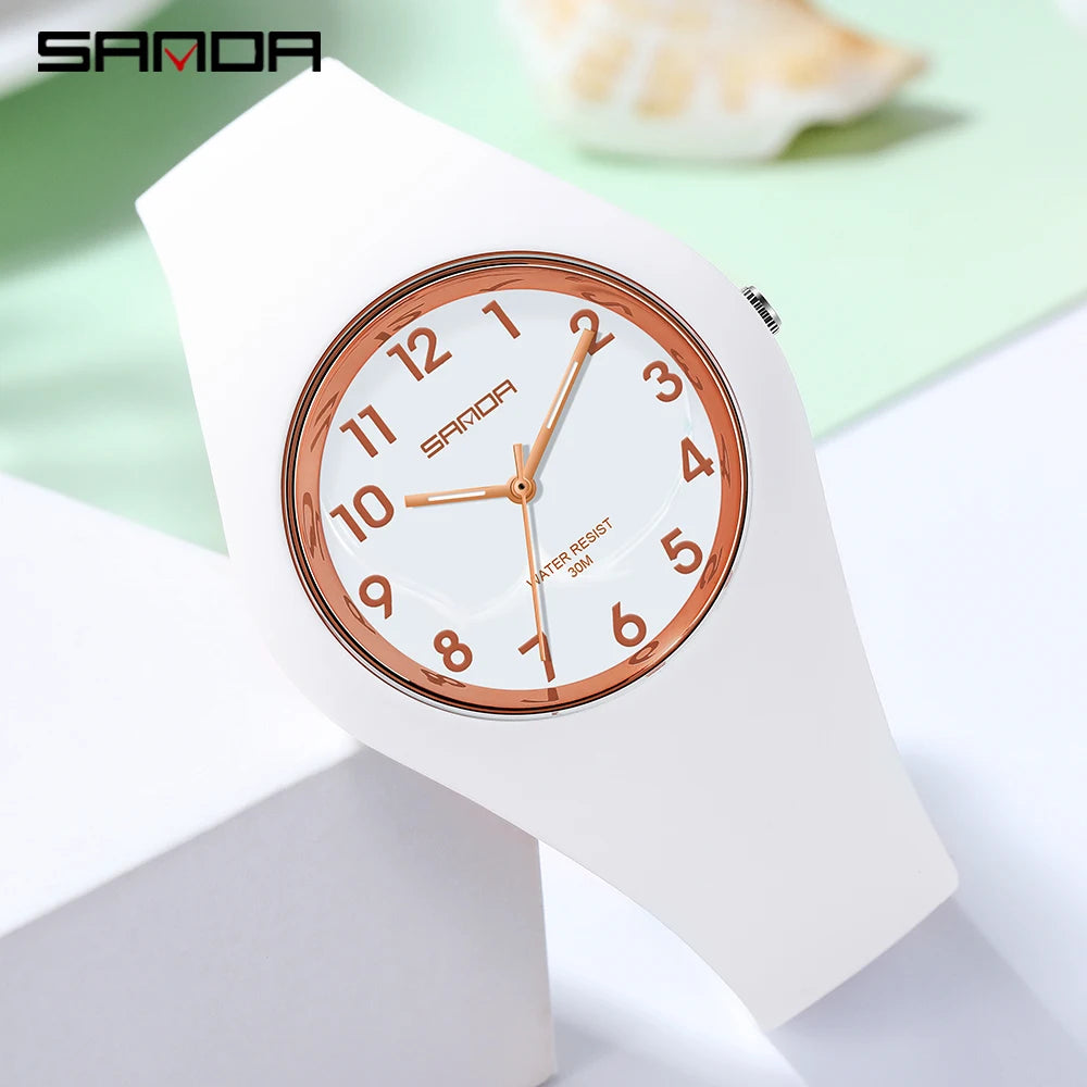 SANDA Brand Children's Watches Fashion Kids Silicone Waterproof Quartz Wristwatch Boys Sport Watches For Girls Gift Clock 2023