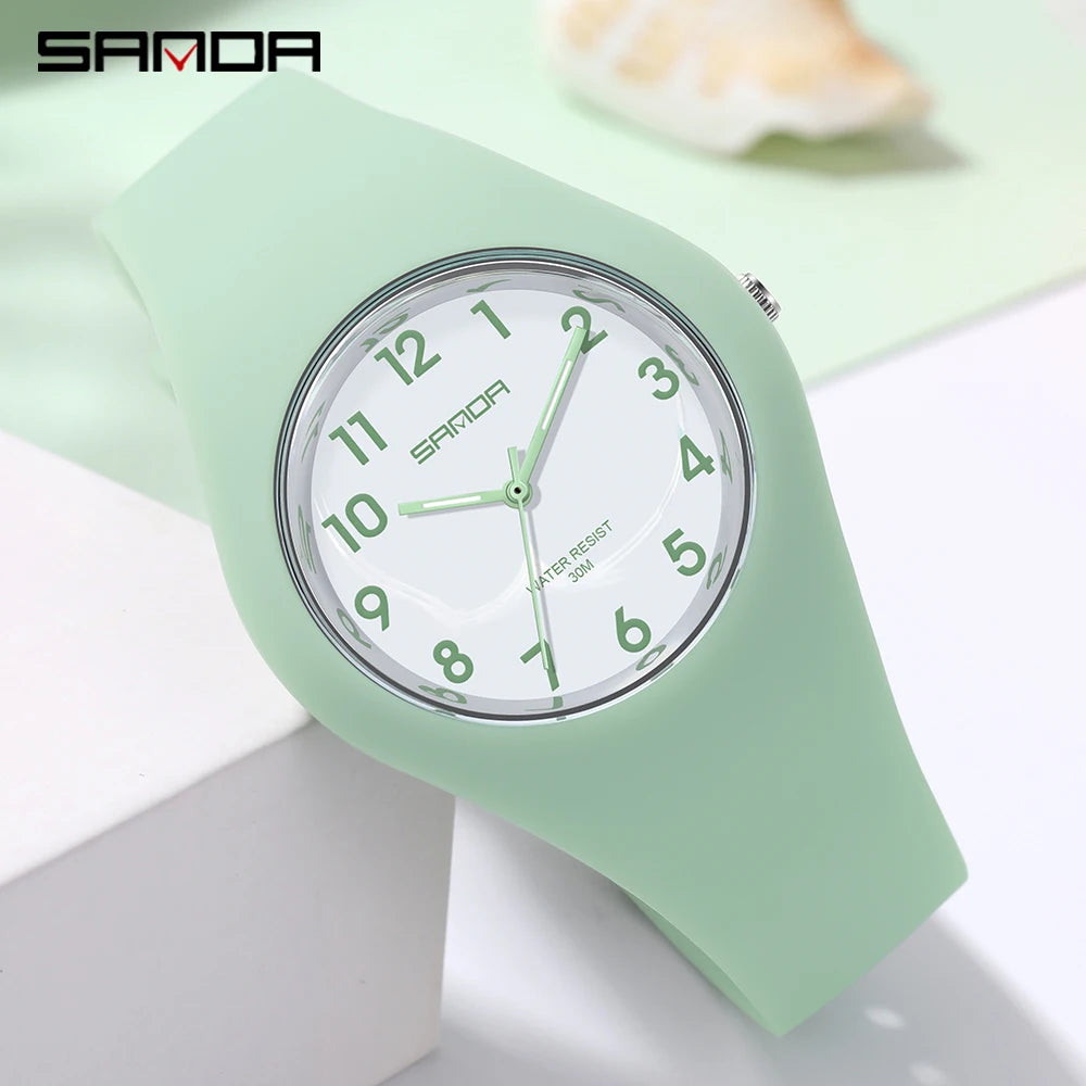 SANDA Brand Children's Watches Fashion Kids Silicone Waterproof Quartz Wristwatch Boys Sport Watches For Girls Gift Clock 2023