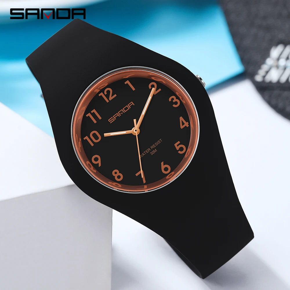 SANDA Brand Children's Watches Fashion Kids Silicone Waterproof Quartz Wristwatch Boys Sport Watches For Girls Gift Clock 2023