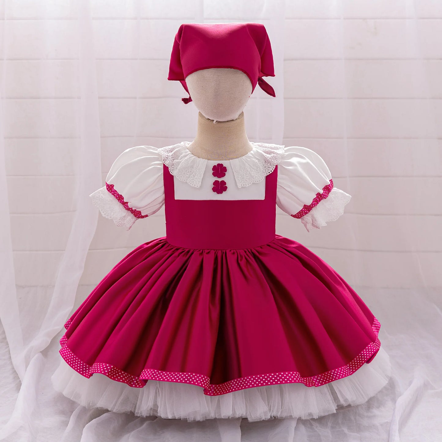 Lolita Mash and Bear Bridesmaids Girls Party Dress Maid Wedding 1st Birthday Princess Dresses for Baby Tulle Christmas Costumes