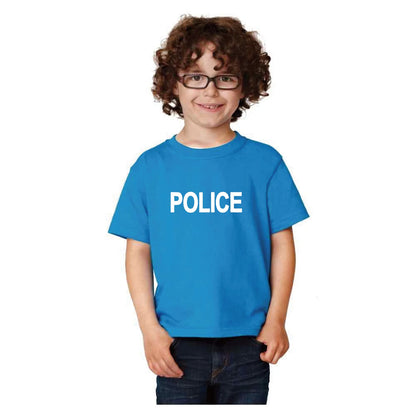POLICE T-Shirt Kids Cosplay Fancy Dress Costume Children Unisex Summer Tshirt Letter Print Fashion Cotton Tee