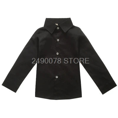 White Shirt For boys long sleeve School Boys Dress Shirt Children Baby Blouse Clothe for Kids boys birthday Formal Shirts