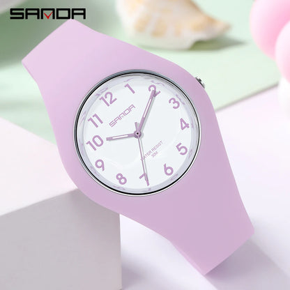 SANDA Brand Children's Watches Fashion Kids Silicone Waterproof Quartz Wristwatch Boys Sport Watches For Girls Gift Clock 2023