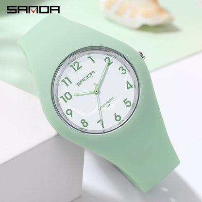 SANDA Brand Children's Watches Fashion Kids Silicone Waterproof Quartz Wristwatch Boys Sport Watches For Girls Gift Clock 2023