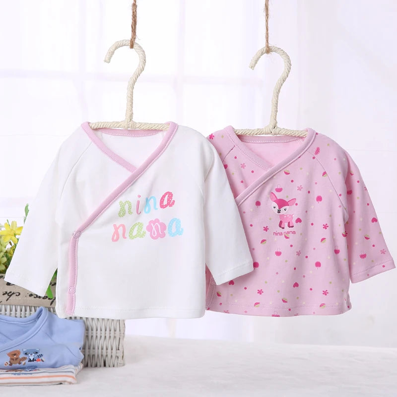 Baby clothes newborn clothing long sleeves t-shirt baby boy clothes girl clothes kids t-shirt front opening baby t shirt clothes