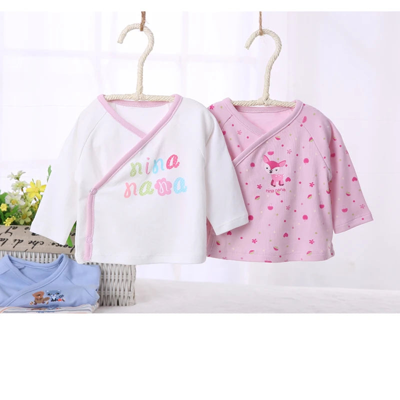 Baby clothes newborn clothing long sleeves t-shirt baby boy clothes girl clothes kids t-shirt front opening baby t shirt clothes