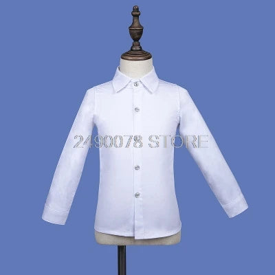 White Shirt For boys long sleeve School Boys Dress Shirt Children Baby Blouse Clothe for Kids boys birthday Formal Shirts