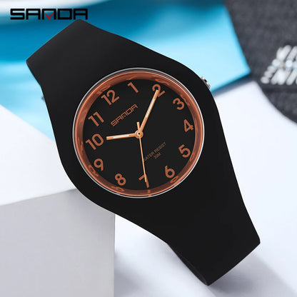 SANDA Brand Children's Watches Fashion Kids Silicone Waterproof Quartz Wristwatch Boys Sport Watches For Girls Gift Clock 2023