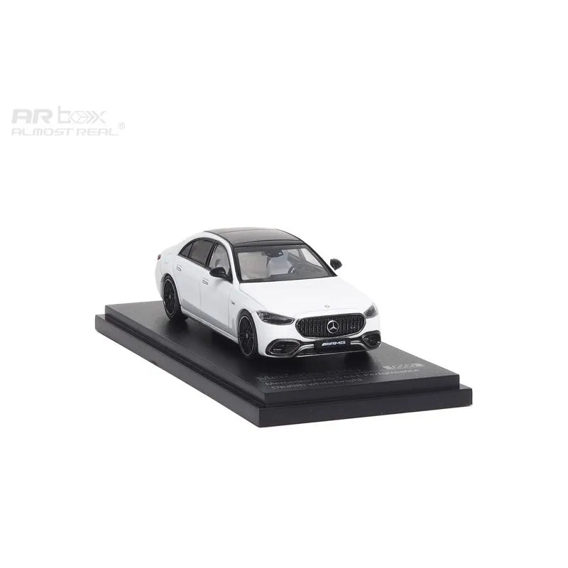 Almost Real 1/64 Car Model 2023 Mercedes AMG S63 E Performance AR Box Alloy Car Model Simulation Display Model Custom Toy Gift