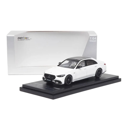 Almost Real 1/64 Car Model 2023 Mercedes AMG S63 E Performance AR Box Alloy Car Model Simulation Display Model Custom Toy Gift