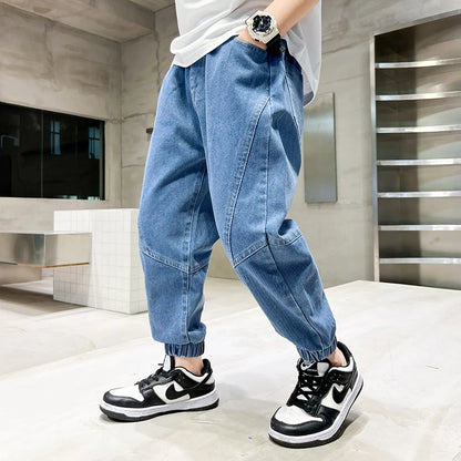Big boy jeans, children's clothing, casual fashion, cool children's pants, boys' pants, boys' Baggy summer clothing, teenagers
