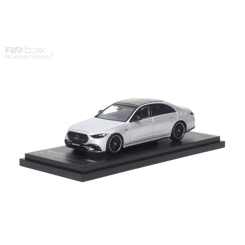 Almost Real 1/64 Car Model 2023 Mercedes AMG S63 E Performance AR Box Alloy Car Model Simulation Display Model Custom Toy Gift