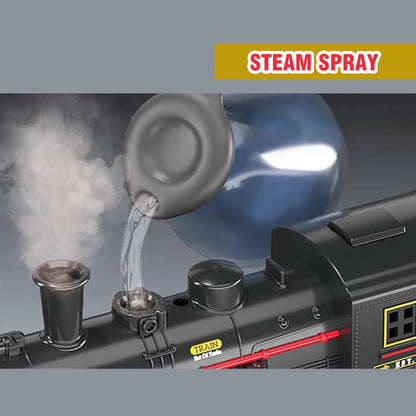 Simulation Classical Steam Train Toy Retro Railway Track Car Set Small Freight Train With Light Music Toys for Kid Birthday Gift