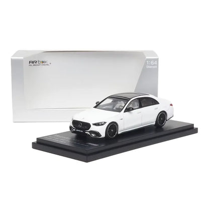 Almost Real 1/64 Car Model 2023 Mercedes AMG S63 E Performance AR Box Alloy Car Model Simulation Display Model Custom Toy Gift