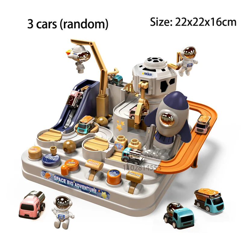 Car Train Track Sets Board Adventure Game Toy Interactive Boy Parking for Children 2 To 4 Year Old Kids Birthday Gift