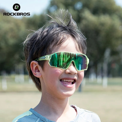 ROCKBROS Sunglasses Kids Girls Boys Polarized/Photochromic Goggles Children Glasses UV Protection Eyeglasses Eyewear