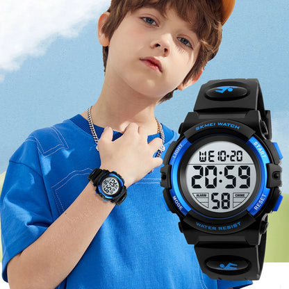 Children LED Electronic Digital Watch Chronograph Clock Sport Watches 5Bar Waterproof Kids Wristwatches For Boys Girls