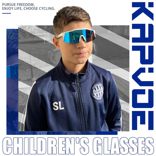 Kapvoe Photochromic Kids Cycling Sunglasses Sport Bicycle Glasses UV400 Child Goggles Boys Girls Teenager Outdoor Bike Eyewear