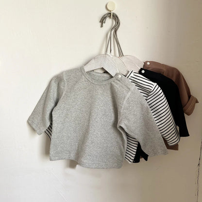 2025 Autumn New Baby Long Sleeve T Shirts Infant Boy Cotton Bottoming Shirts Solid Toddler Girl T Shirts Kids Tee Baby Clothes