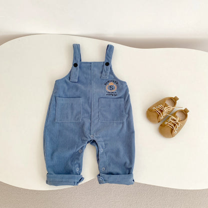Autumn new 0-3 year old baby clothing, cute boys and girls striped long sleeved top+overalls, sold separately