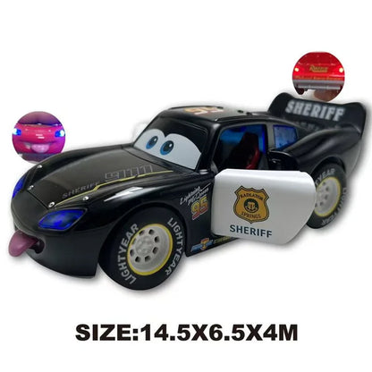 Disney Pixar Cars Lightning Mcqueen Sound and Light Edition Double door pull-back Car 1:32 Diecast Vehicles Alloy Car Toy Gifts