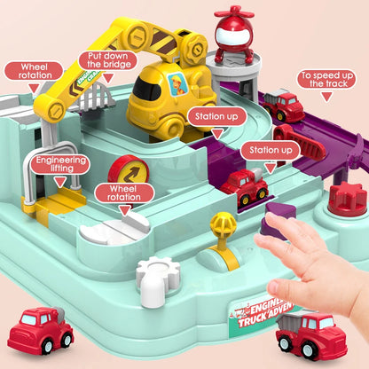 Car Train Track Sets Board Adventure Game Toy Interactive Boy Parking for Children 2 To 4 Year Old Kids Birthday Gift