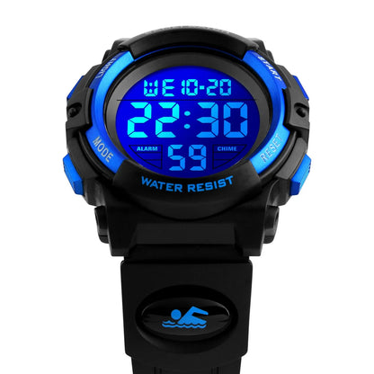 Children LED Electronic Digital Watch Chronograph Clock Sport Watches 5Bar Waterproof Kids Wristwatches For Boys Girls