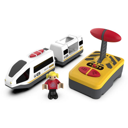 Magnetic Slot Diecast Car RC Electric Train Track Sets Fit for All Wood Railway Track Accessories Christmas Gift for Children