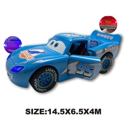 Disney Pixar Cars Lightning Mcqueen Sound and Light Edition Double door pull-back Car 1:32 Diecast Vehicles Alloy Car Toy Gifts