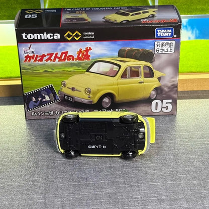 Takara Tomy Tomica Premium Unlimited 05 Lupin III Castle of Cagliostro Fiat 500 Mini Car Toy Alloy Toys Diecast Metal Model