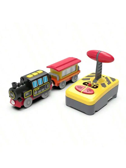 Magnetic Slot Diecast Car RC Electric Train Track Sets Fit for All Wood Railway Track Accessories Christmas Gift for Children