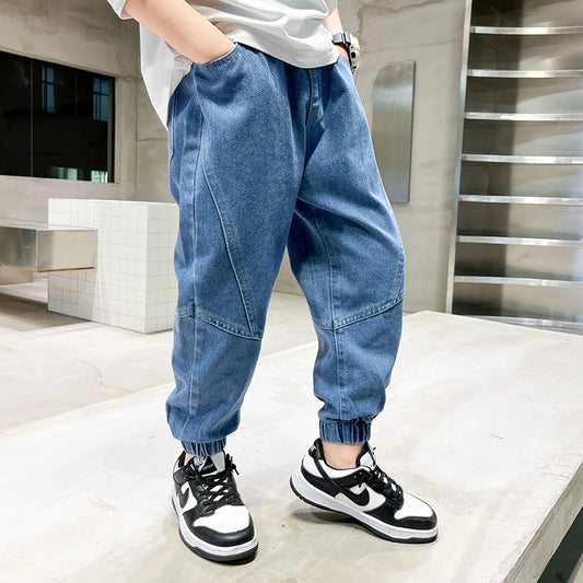 Big boy jeans, children's clothing, casual fashion, cool children's pants, boys' pants, boys' Baggy summer clothing, teenagers