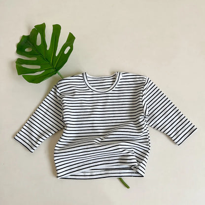 2025 Autumn New Baby Long Sleeve T Shirts Infant Boy Cotton Bottoming Shirts Solid Toddler Girl T Shirts Kids Tee Baby Clothes
